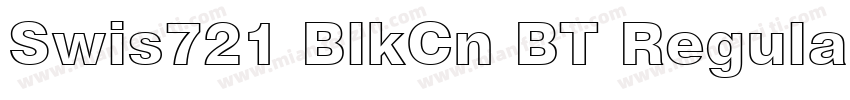 Swis721 BlkCn BT Regular字体转换